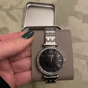 New Fossil Rhinestone Details Stainless Steel Watch Christmas Holiday Cheer Tin Fossil Virginia Women main image 2
